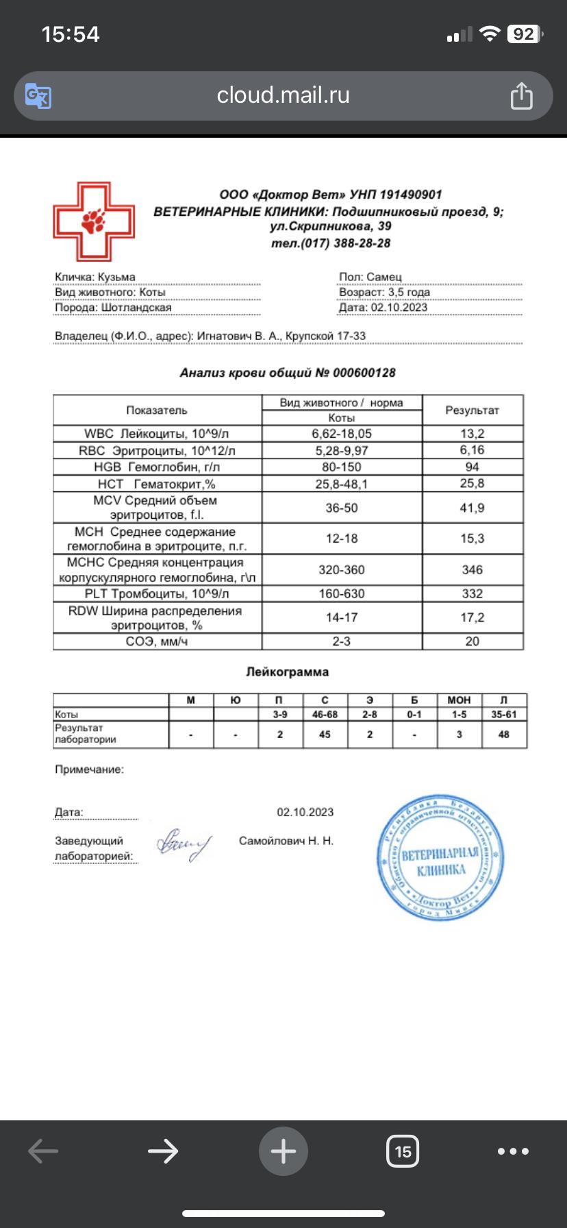 У кота плохие анализы по печени, бесплатная консультация ветеринара -  вопрос задан пользователем Юлия Швецова про питомца: кошка Шотландская  кошка (вислоухая и прямоухая)